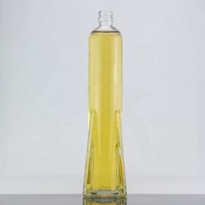 High Quality Transparent Rocket Shape Vodka Glass Bottle 500ml Guala Top With Lids 