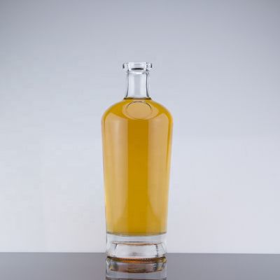 Top Grade Thick Bottom Professional 750ml Super Flint Glass Bottle For Brandy With Cork Sealed 