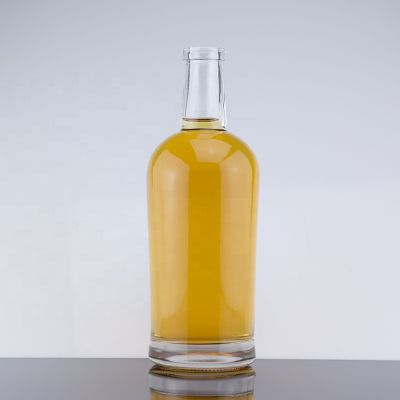 Factory Price Best Quality Thick Bottom 750ml Clear Glass Liquor Bottle For Corks 