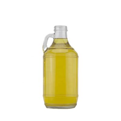 Factory Price Olive Oil Glass Bottle Customized Logo And Design Handle Shaped Custom Size 750ml 500ml 1 Liter With Screw Top 