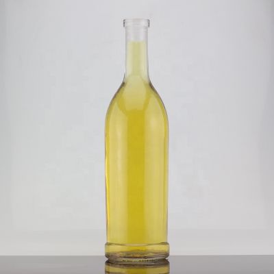 Cork End Elegant Design 750ml Rum Glass Bottle High Quality Super Flint Glass Bottle 