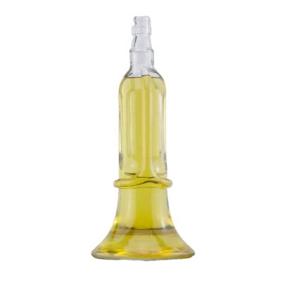 Customized Instrument Shape Glass Bottle With Super Flint Material 500 Ml Liquor Spirit Bottle 