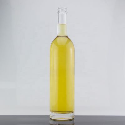 Screw Cap Sealed Whisky Glass Bottle 750ml Top Grade Thick Bottom Round Shape Clear Bottle 