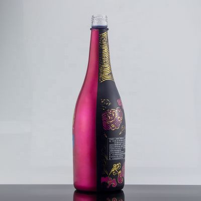 Custom Decal Design Screw Cap Sealed 750ml Spirits Liquor Glass Bottle 
