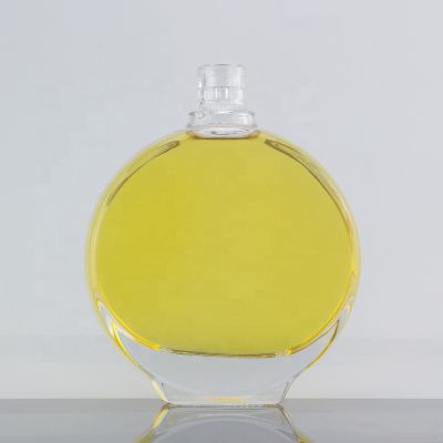 Round Shape Thick Bottom Vodka Glass Bottle 500ml Guala Top Clear Transparent Bottle 