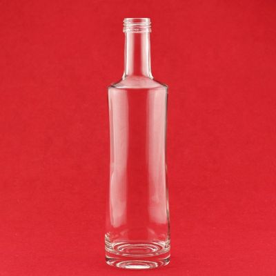Recycled High Flint Glass Bottle 500ml Glass Drinking Bottles With Lids Smirnoff Vodka Bottle 