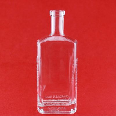 Flat Square Vodka Glass Bottle Flat Square Alcohol Bottle 