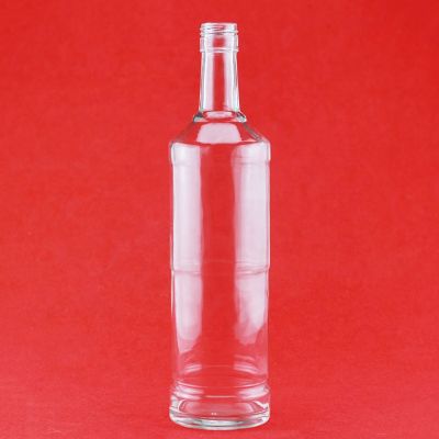 Wholesale Round Thick Bottom 750ml Glass Bottle Custom Design XO Glass Bottle With Aluminum Cap 