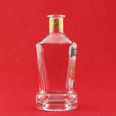 Hot Sale Glass Bottle For Vodka Smooth Premium Vodka Bottle Screen Printing Glass Bottles With Cork 