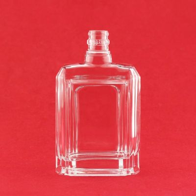 Top Quality Square Glass Vodka Bottle Fashion Design Glass Bottle For WhIskey Empty Gin Bottle with Lid 