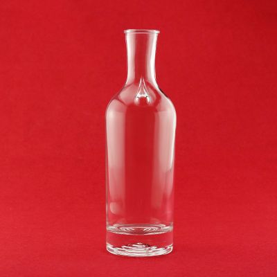 Whisky Decanter Bottle Clear Wide Mouth Super Flint Wide Mouth Round Glass Bottles 