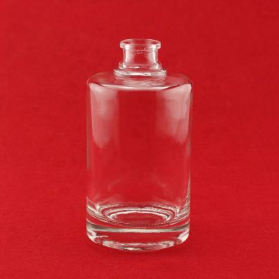 Wholesale Custom Cylinder Shape Empty Glass Gin Bottle With Cork Cap 