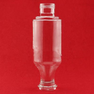 OEM Acceptable Unique Shape Glass Liquor Bottle 500ml Vodka Bottles 16 oz Glass Bottles With Stopper 