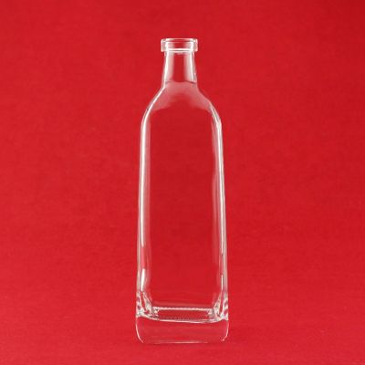 750ML Square Distilled Vodka Large Bottle 500ML Transparent Glass Great Taste Vodka Bottle 
