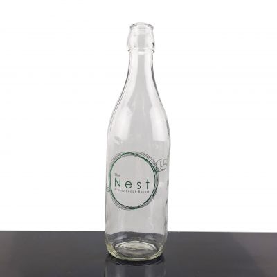 Customized Design Delicate Transparent Round Glass Bottle With Competitive Price 