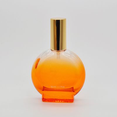 Portable Round Clear Atomizer Perfume Glass Bottle 50ml 