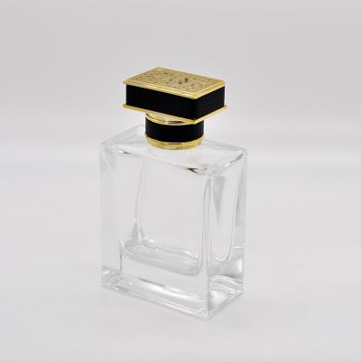 50ml Luxurious Clear Rectangle Glass Empty Bottle for Perfume