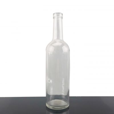 Manufacturer Made Glass Bottle High End High Capacity Transparent Bottle Vodka With Aluminum Cap 