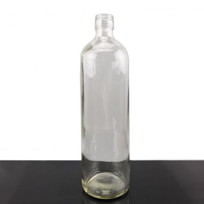 Unique Design Glass Bottle Good Looking Transparent Shape Liquor Glass Bottle With Cork Tops 