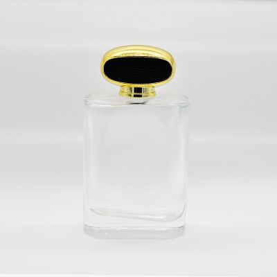 100ml transparent black perfume glass bottle rectangular perfume bottle 