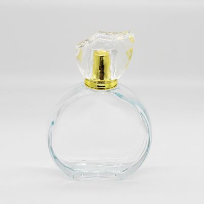 2019 fashion ladies elegant round glass perfume bottle 100ml for sale 