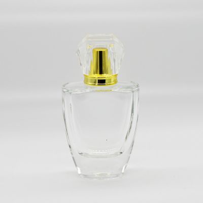 New premium refillable transparent empty perfume glass bottle 50ml 