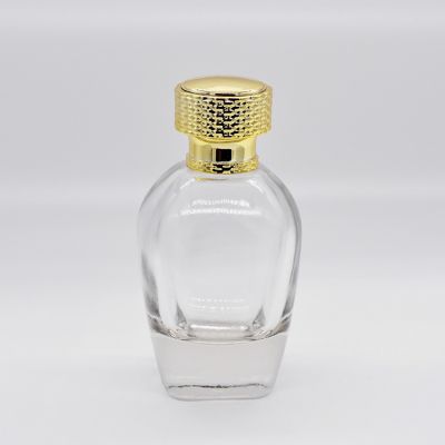 Modern design high-end thick-bottom glass perfume bottle 100ml round glass perfume bottle 