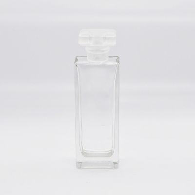 Transparent simple and cheap glass perfume bottle 50ml portable perfume bottle 