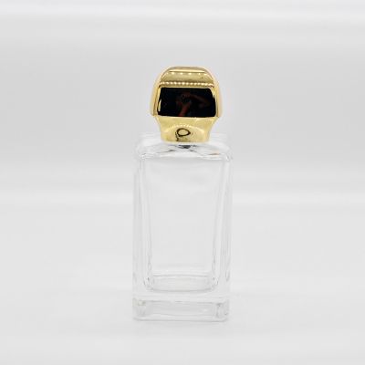 100ml transparent glass perfume bottle square simple perfume bottle 