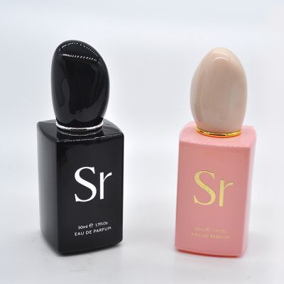 Pink white air bottle 30ml compact portable spray glass perfume bottle 