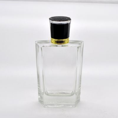 High end perfume packaging 100ml crystal perfume glass bottle 