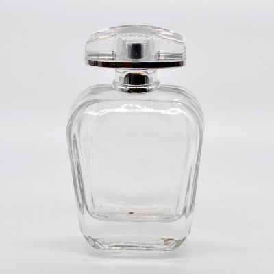 Beautiful 100ml Cube Transparent Empty Perfume Glass Bottle 