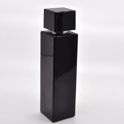 ABS+PP Caps 100ml big capacity Luxury airless pump square glass perfume bottle 