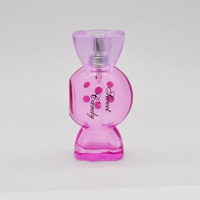 Creative candy shape recyclable transparent 20ml spray perfume glass bottle 