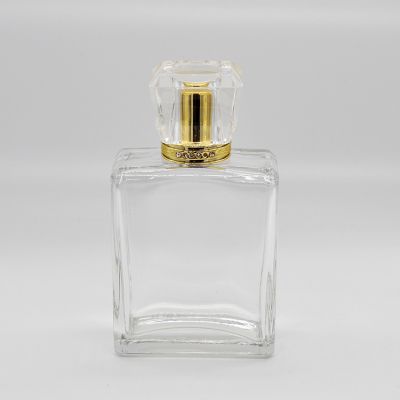 Manufacturer custom 100ml polished crystal fragrance bottle glass perfume bottle