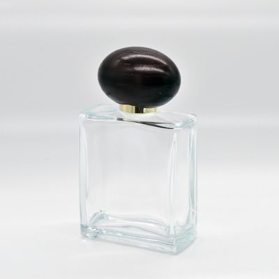 100ml square clear glass perfume bottle for cosmetic packing 