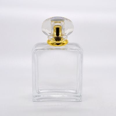 Factory supply vintage square refillable perfume bottle glass 100ml