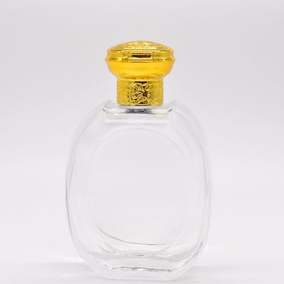 New design Luxury elegant 50ml transparent glass recyclable spray perfume bottles 