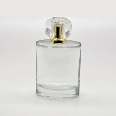 Chinese unique design 100ml glass Oval luxurious spray bottle for perfume 