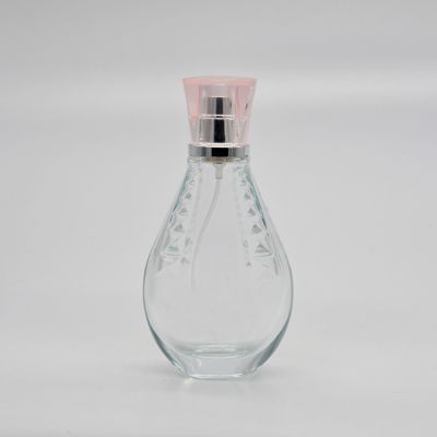 New fashion Fancy design Transparent empty glass perfume bottle 
