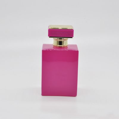 Factory supply luxury design Rectangular glass perfume spray bottle 
