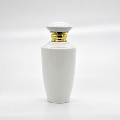 100ml high quality black white glass perfume bottle with pump sprayer low MOQ