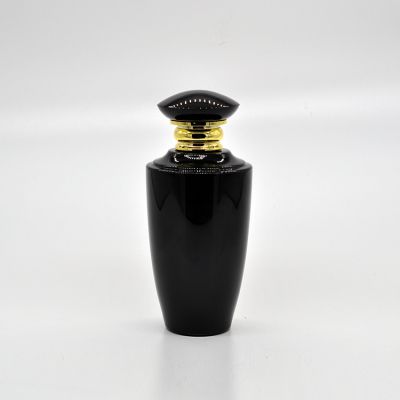 100ml high quality empty black white glass perfume bottle with pump sprayer low MOQ