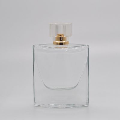 30ml/100ml fashion design transparent clear OEM glass perfume bottle with texture with cover 