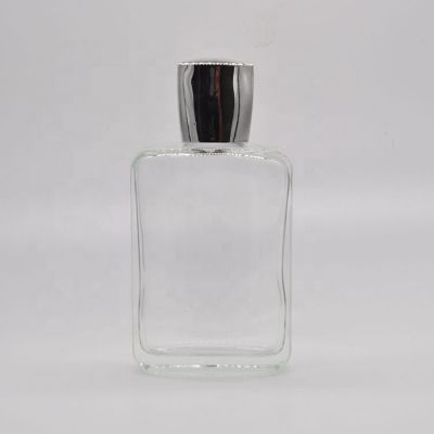 Transparent Clear Crimp Neck Spray Glass Cosmetic Perfume Bottle With Cap