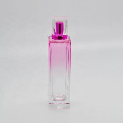 High Premium Quality Glass Rectangular Custom Transparent Spray Perfume Bottle With Thick Bottom 