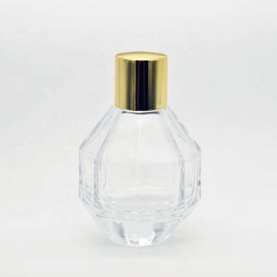 Fashion design 100ml elegant style polyhedron glass perfume bottle 