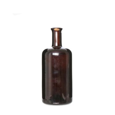 Premium quality factory produced Brown 750ml Spirit wine bottle Whiskey Glass Bottle 