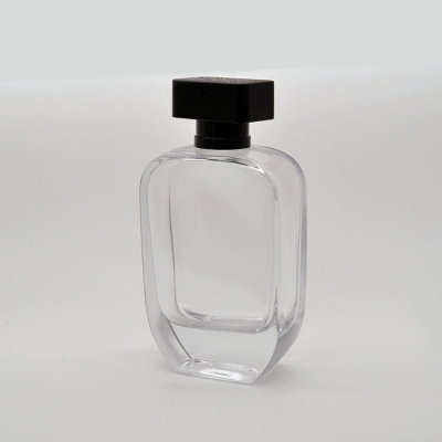 Fashion design 100ml Transparent glass empty perfume bottles 