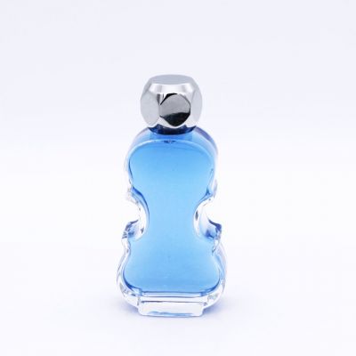 transparent exquisite violin shape high quality custom perfume bottles 